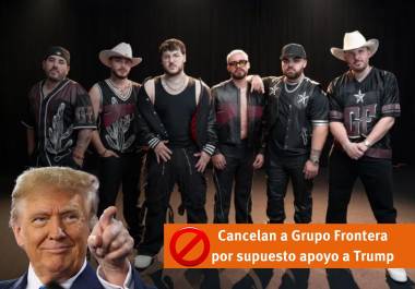 Cancelan en México a Grupo Frontera por supuesto apoyo a Donald Trump durante campaña electoral.