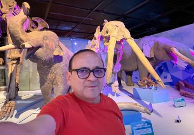 El comediante compartió su recorrido por las distintas salas del Museo del Desierto.