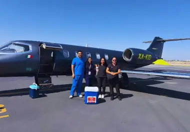 Personal médico de la UMAE No. 71 viajó al Hospital General Regional No. 66 de Ciudad Juárez para realizar la procuración de dos riñones y dos córneas.
