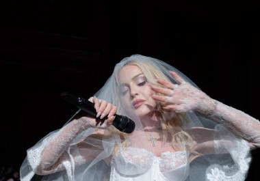 Proyecto. Madonna fue captada en Venecia durante la grabación de The Studio, marcando su regreso a la actuación en pantalla.