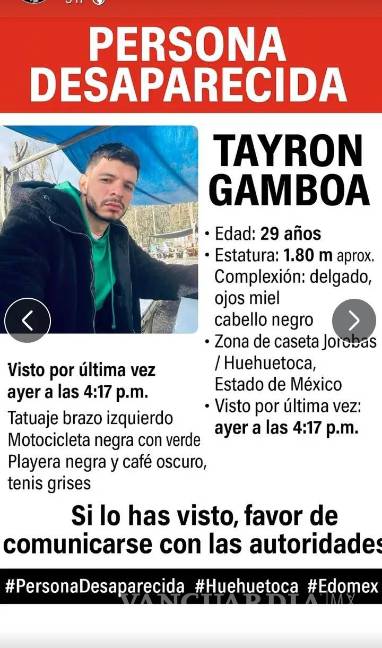 $!Reportan desaparición de músico venezolano Tayron Pardes en el Estado de México