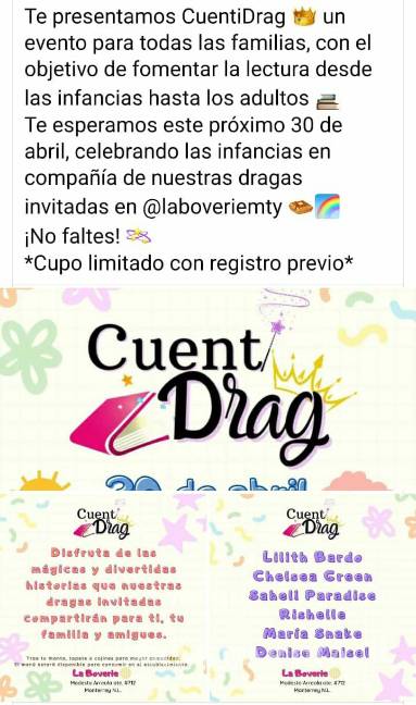 Defienden Drag Queens lectura de cuentos a menores en Nuevo León