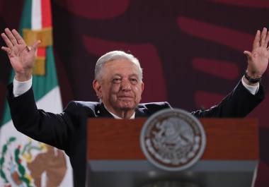 El presidente de México, Andrés Manuel López Obrador durante su conferencia de prensa matutina en Palacio Nacional, en la Ciudad de México (México).