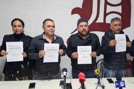 Gerardo Calvillo durante el anuncio de su renuncia definitiva del PT Torreón.