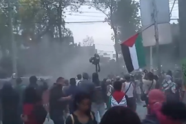 Una manifestación pro-Palestina se registró en las inmediaciones de la Embajada de Israel en México, lo que dejó a 6 policías heridos tras la detonación de bombas molotov.