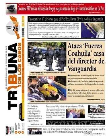 $!Diarios del país publican ataque a Vanguardia en sus portadas