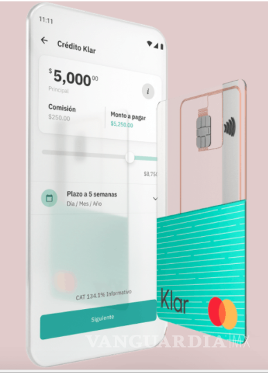 $!Klar funciona como una tarjeta de crédito con la posibilidad de disponer de efectivo.