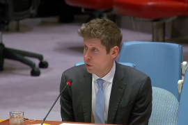 Sam Altman, CEO de Open AI durante su intervención en la Asamblea General de la ONU.