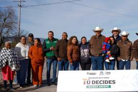 El alcalde Tomás Gutiérrez Merino encabezó la entrega de obras rurales en el ejido Plan de Guadalupe, como parte del programa “Tú decides”.
