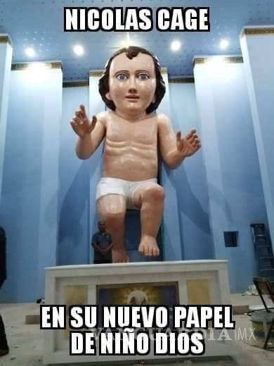 $!¿Ahora será el pasote perrón? Crean un Niño Dios gigante en Zacatecas y desata una ola de memes
