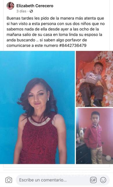 $!Familiares piden ayuda para localizar a Saraí y sus dos hijos en Saltillo