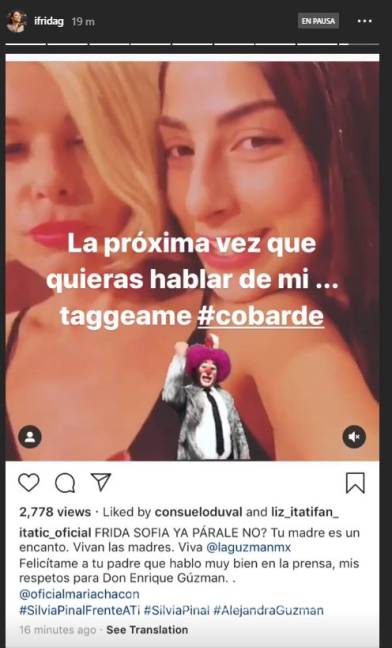 $!“Frida Sofía ya párale, ¿no?: Itatí Cantoral le pone un alto a Frida Sofía y ella la ataca