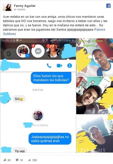 $!Chica de Ramos Arizpe 'batea' a jugadores de Santos en un bar