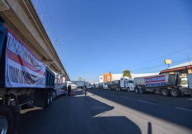 El megabloqueo de este lunes se derivó de la crisis de inseguridad que denuncian los transportistas de carga.
