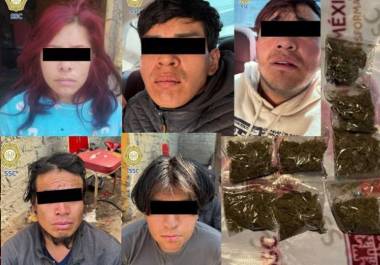 La SSC detuvo a seis personas y turnó el caso al Ministerio Público para definir su situación jurídica.