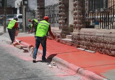 Intensifican trabajos de rehabilitación en el Centro Histórico y principales vialidades de Saltillo