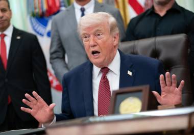 El presidente de Estados Unidos aprovechó para reprochar a la OTAN por no apoyar al país con la guerra con el Medio Oriente