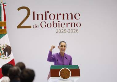 MLa presidenta de México, Claudia Sheinbaum, presenta su segundo Informe de Gobierno este martes en el Palacio Nacional, en Ciudad de México.