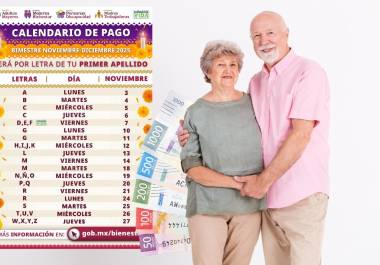 Durante el mes de noviembre, adultos mayores recibirán el pago de la Pensión Bienestar, correspondiente a seis mil 200 pesos bimestrales, de acuerdo con el calendario oficial de pago