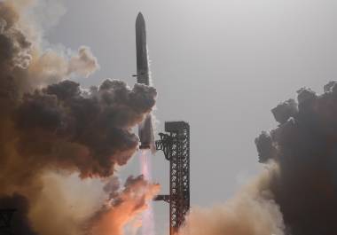 El cohete Starship de SpaceX despega desde Starbase, Texas, el 24 de julio del 2026.