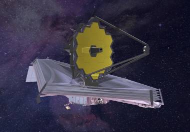 Representación artística de 2015 del Telescopio Espacial James Webb cortesía de Northrop Grumman a través de la NASA. AP/Northrop Grumman/NASA
