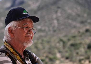 Stefan Cramer recorrió el Cañón de San Lorenzo, donde trabaja en una guía de flora, fauna y geología.