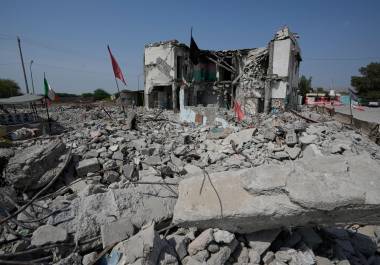 Se observa una vista general de la escuela afectada por un ataque el 28 de febrero, en la ciudad de Minab, en el sur de Irán.