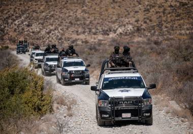Corporaciones de seguridad recorrieron brechas y cañones en la zona rural de Saltillo.