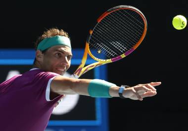 Rafael Nadal derrotó a Marcos Girón en la primera ronda del Abierto de Australia, el lunes 17 de enero de 2022.