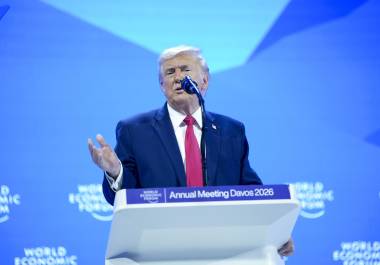 El presidente Donald Trump durante su intervención en el Foro Económico Mundial de Davos 2026, donde anunció los contornos de un posible acuerdo sobre el Ártico.