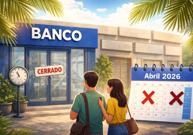Los días de Jueves y Viernes Santo, siendo estos el 2 y 3 de abril, las sucursales de los bancos permanecerán cerradas.