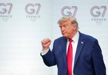 El presidente Donald Trump sostuvo este miércoles reuniones con mandatarios que integran el G7.