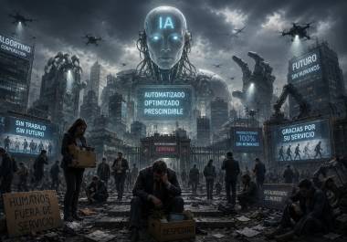 Imagen creada a través de la inteligencia artificial para ilustrar un supuesto “apocalipsis laboral generado por la IA”.