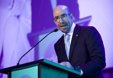 Miguel Cos Nesbitt durante su visita a Piedras Negras, donde abordó los efectos del proteccionismo estadounidense