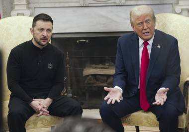 Todo comenzó cuando el vicepresidente J.D. Vance intervino, luego de que Trump y Zelenski llevaran 30 minutos haciendo declaraciones ante la prensa. FOTO: