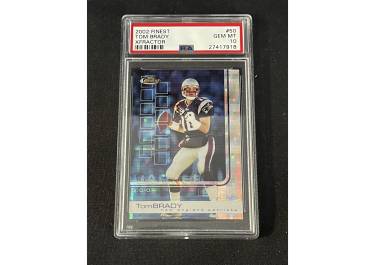 Una tarjeta de 2002 del quarterback Tom Brady. AP/Troy Thibodeau/Saco River Auction LLC
