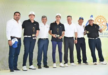 Eduardo Gutiérrez Barrera, Raúl Carrillo Balderas y Eduardo Gutiérrez Loera se quedaron con el primer lugar del 40 Torneo Anual de Golf Rotario en Saltillo.