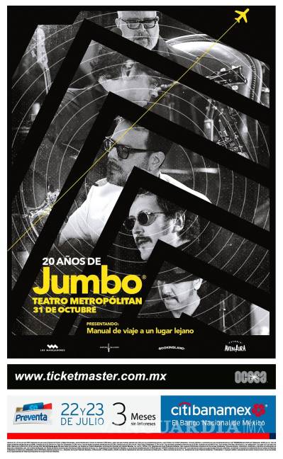 $!Jumbo festejará dos décadas de rock en la Ciudad de México