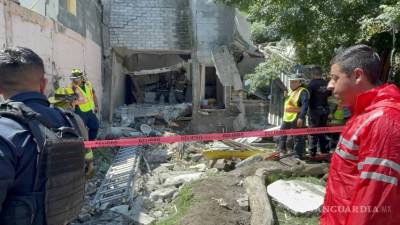 La vivienda quedó en ruinas tras la explosión causada por la acumulación de gas.