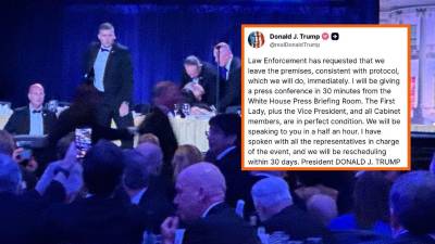 Elementos del Servicio Secreto protegen al presidente Donald Trump