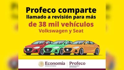 Volkswagen de México y Profeco mantienen activos llamados a revisión por posibles defectos en bolsas de aire Takata y Joyson que podrían causar lesiones en caso de accidente