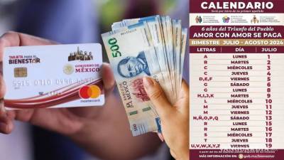 Apegados al calendario oficial compartido en las redes sociales por la titular de la Secretaría del Bienestar, Ariadna Montiel, estas letras del apellido recibirán los 6 mil pesos de la Pensión del Bienestar en esta semana.