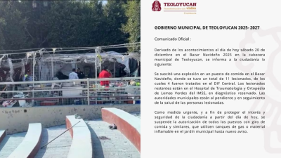 Explosión en Bazar Navideño en el Estado de México deja 11 lesionados