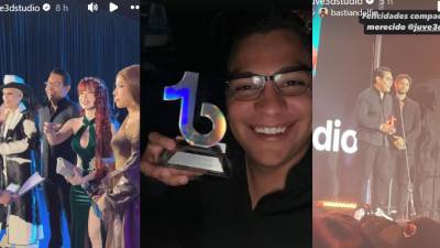 El influencer saltillense compartió cámara y micrófonos con Yeri Mua, Bella Dueñas y Kunno previo a su premiación.