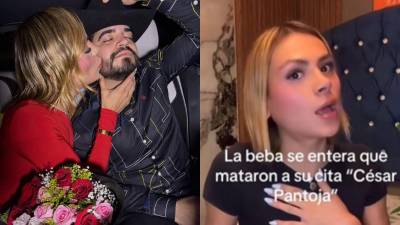 La Beba y César Gastélum compartían videos y colaboraciones en TikTok e Instagram; la influencer conoció la noticia de su muerte durante un en vivo.