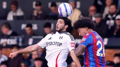 Jiménez no logró consumar sus llegadas frente al arco, cayendo el Fulham ante el Crystal Palace.