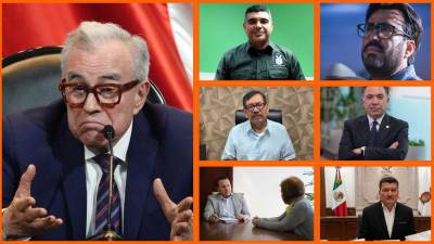 Rubén Rocha Moya; Alberto Jorge Contresa Núñez; Gerardo Mérida Sánchez; Damasco Castro Zaavedra; Juan De Dios Gámez Mendivil; Enrique Inzuna Cazarez; y Marco Antonio Almanza Avilés