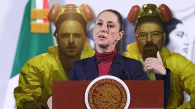 La presidenta Claudia Sheinbaum negó que estudiantes universitarios de química elaboren fentanilo para el Cártel de Sinaloa, como publicó The New York Times, al que acusó de inspirarse en la serie Breaking Bad.