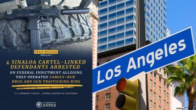 Detienen a familia en Los Ángeles por vínculos con el crimen organizado