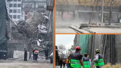 Cuerpos de emergencia se movilizaron este lunes en las imediaciones de la estación Metro San Antonio Abad en la Ciudad de México.